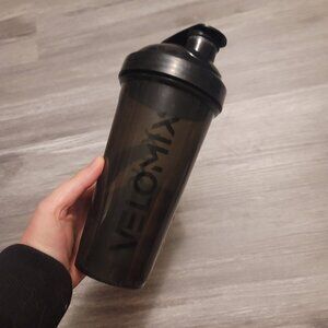 Black plastic Velomix shaker bottle - no shaker